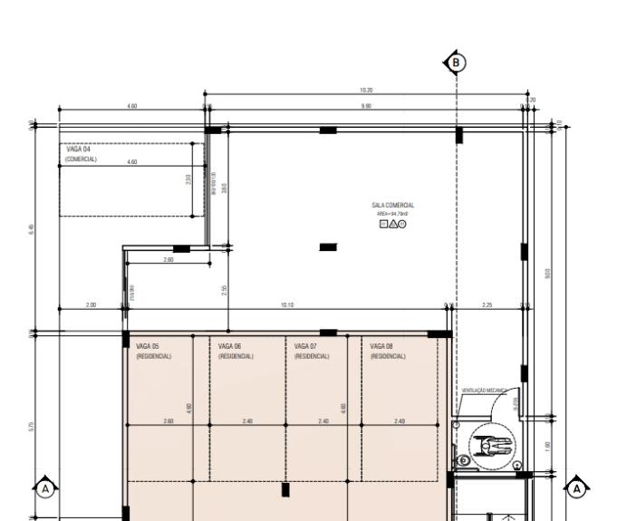 Planta Baixa - Sala Comercial 90 m²